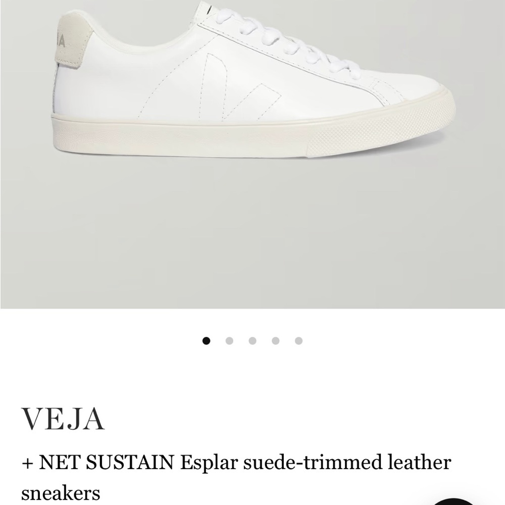 Veja Suede-Trimmed Sneakers (white)
